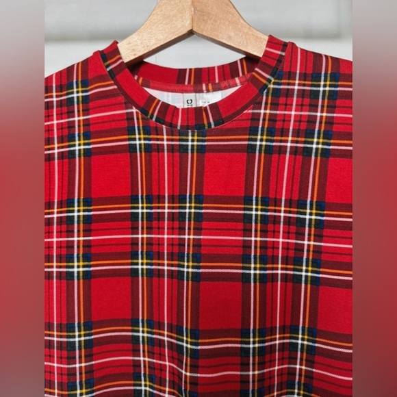 H&M Divided Red Plaid Mini Dress | Size Medium - Picture 3 of 6